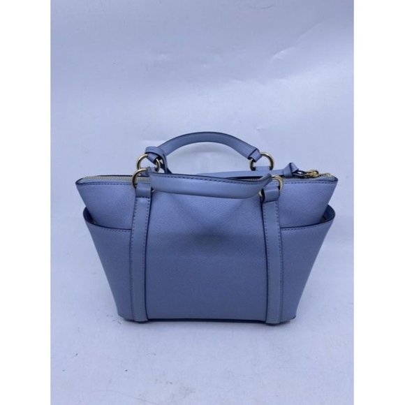 Michael Michael Kors Small Sullivan Convertible Top Zip Tote Blue Leathe… - Picture 3 of 5